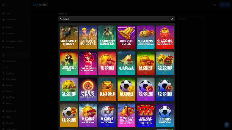 Betmode Casino — Jackpot games