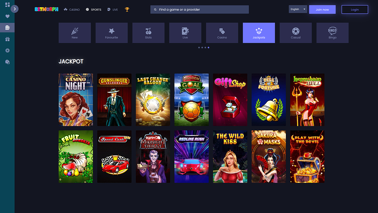 Betmorph — Jackpot games