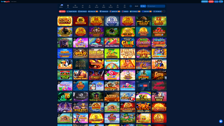 BetOspin Casino — Games lobby
