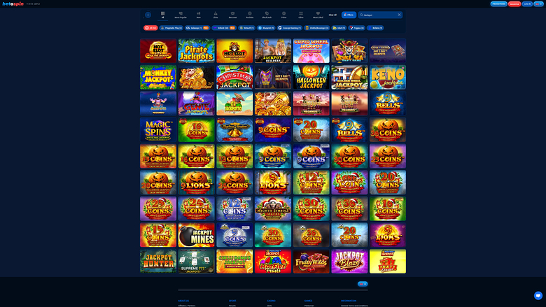 BetOspin Casino — Jackpot games