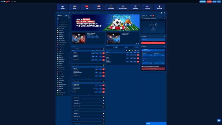 BetOspin Casino — Sportsbook