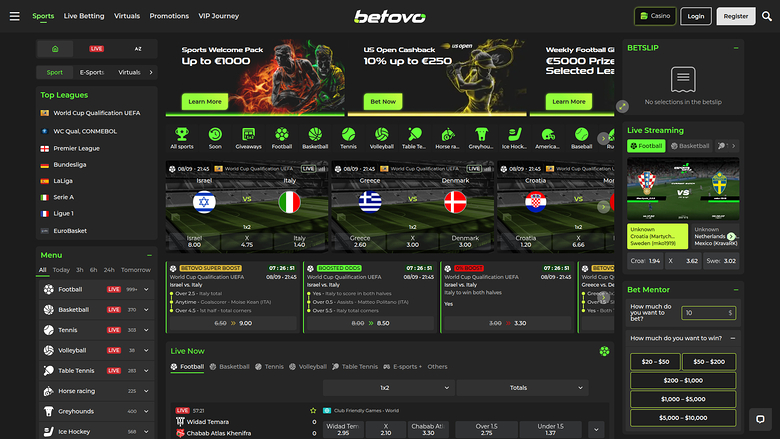 Betovo Casino — Sportsbook