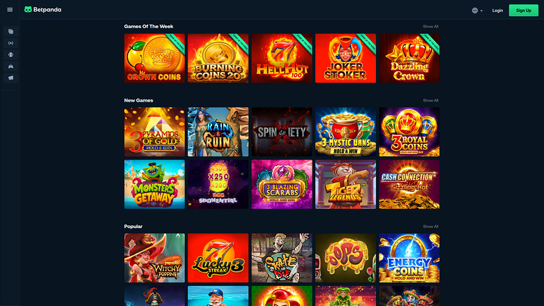 BetPanda Casino — Games lobby