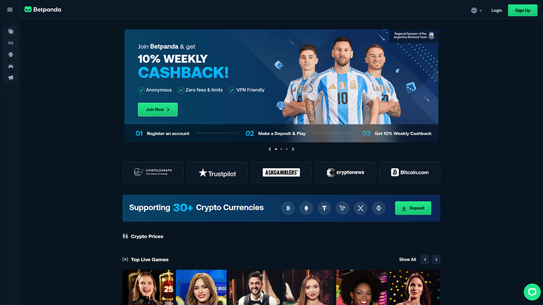 BetPanda Casino — Homepage