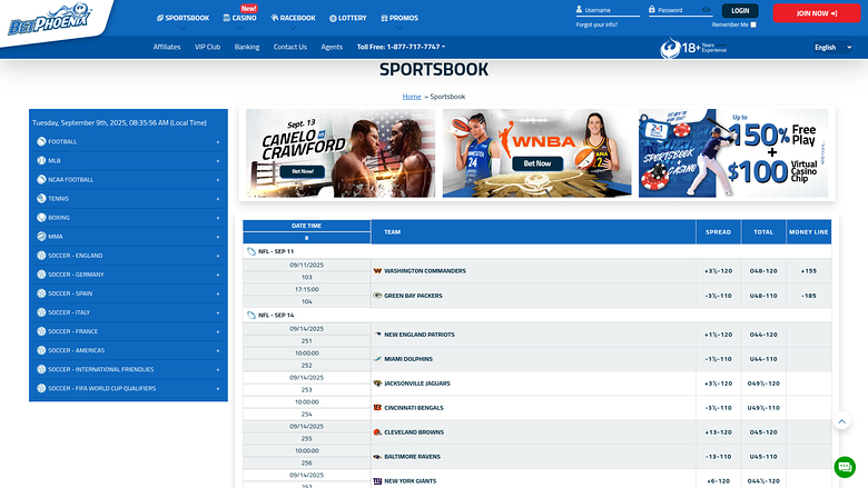 BetPhoenix Casino — Sportsbook