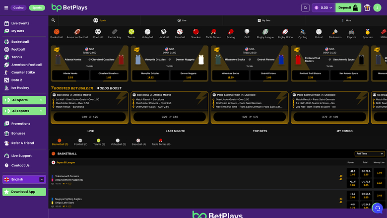 BetPlays Casino — Sportsbook