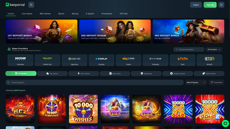 Betportal Casino — Games lobby