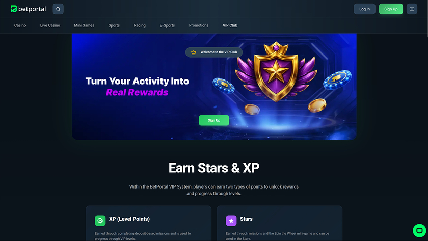 Betportal Casino — VIP section