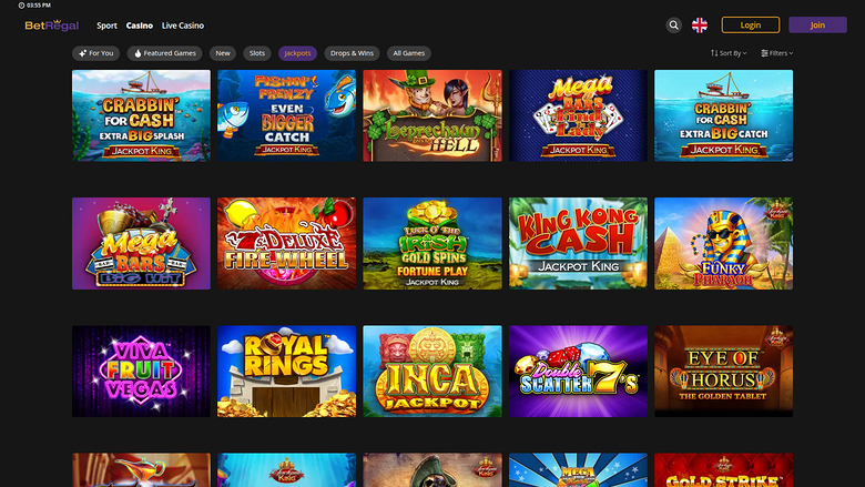 BetRegal Casino — Jackpot games