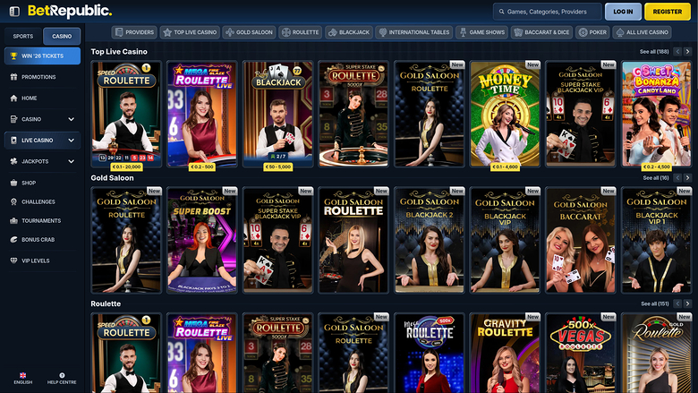 BetRepublic Casino — Livedealer