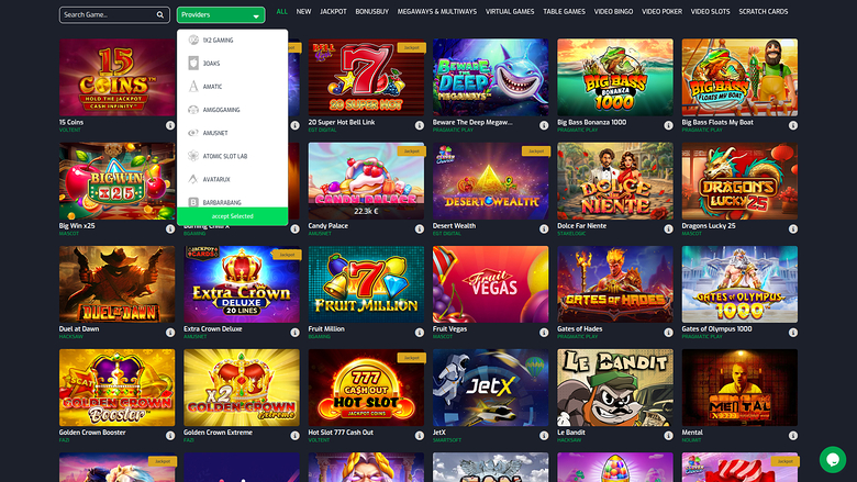 Betroom24 Casino — Games by studio