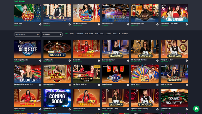 Betroom24 Casino — Live dealer lobby