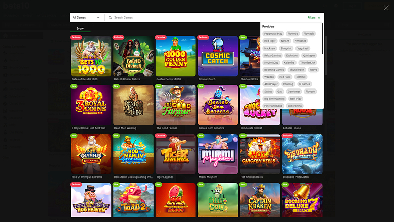 Bets10 — Games by studio