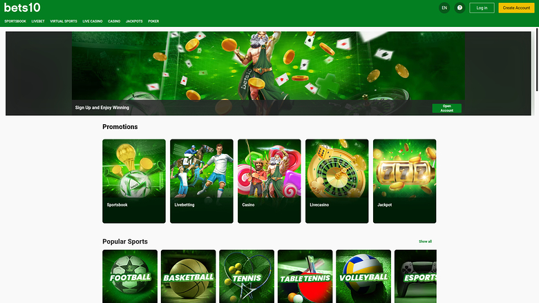 Bets10 — Homepage