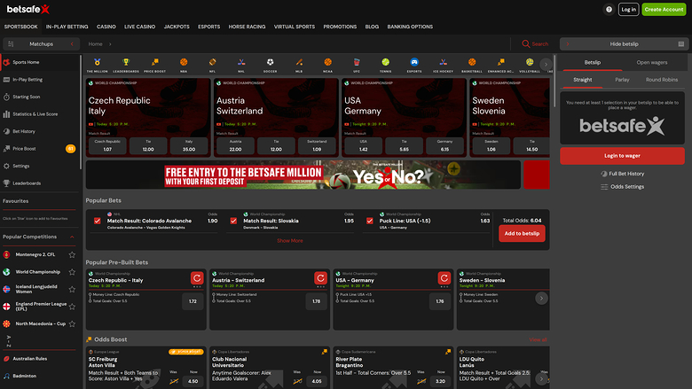 Betsafe Casino — Sportsbook