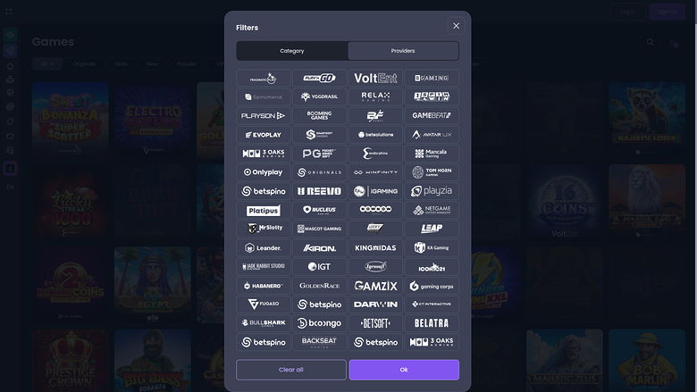 Betspino — Games by studio