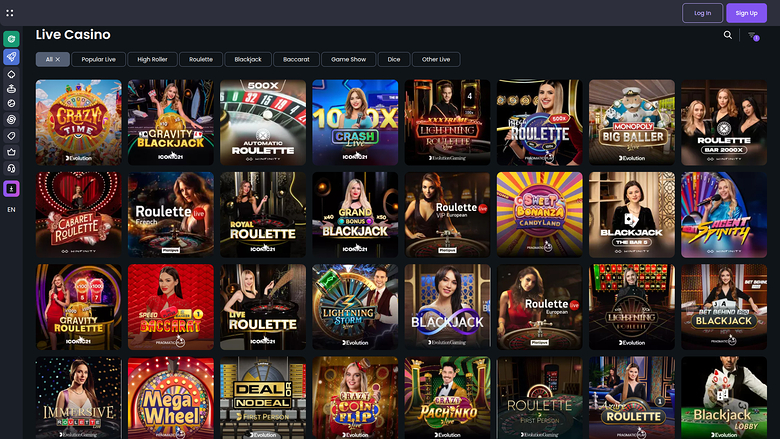 Betspino — Live dealer lobby