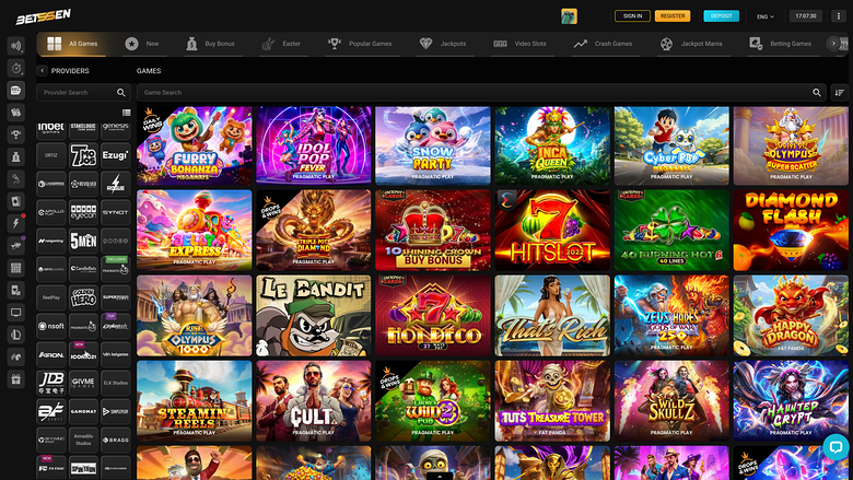 Betssen Casino — Games by studio