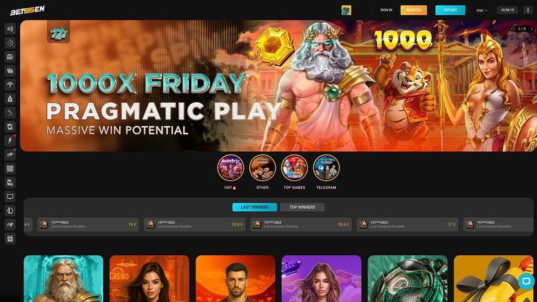 Betssen Casino — Homepage