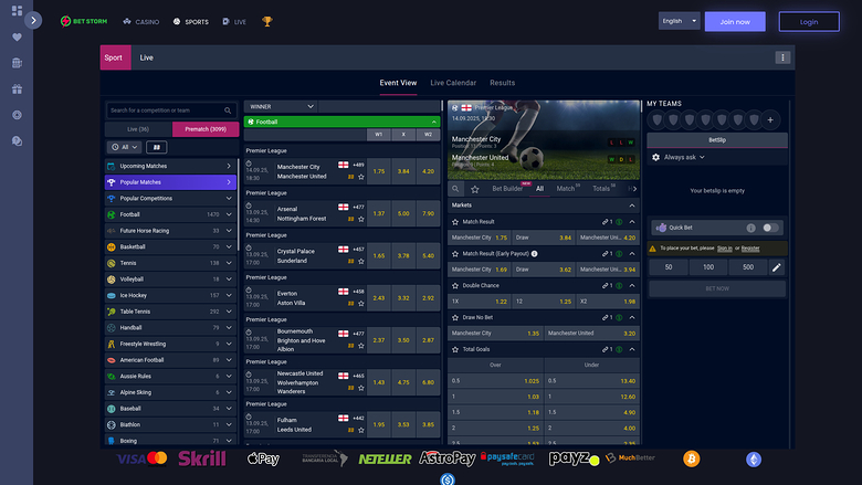 BetStorm Casino — Sportsbook