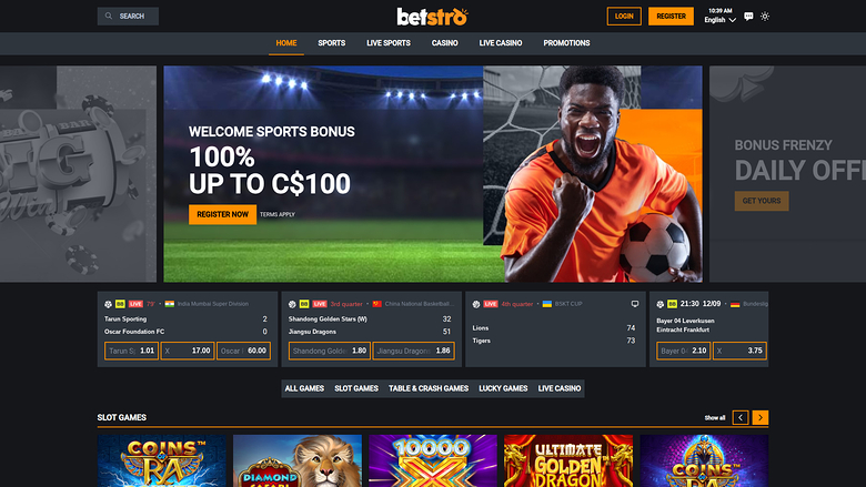 Betstro Casino — Homepage