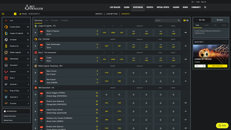 BetSwagger Casino — Sportsbook