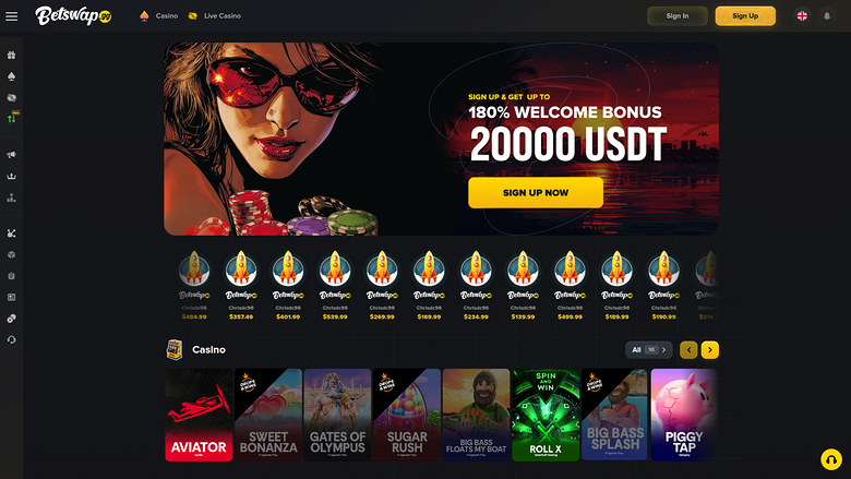Betswap.gg Casino — Homepage
