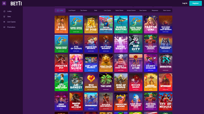 Betti — Games lobby