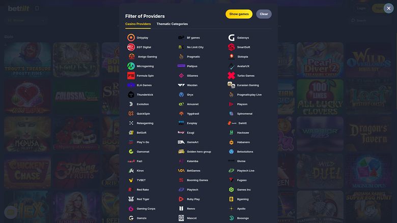 Bettilt Casino — Games by studio