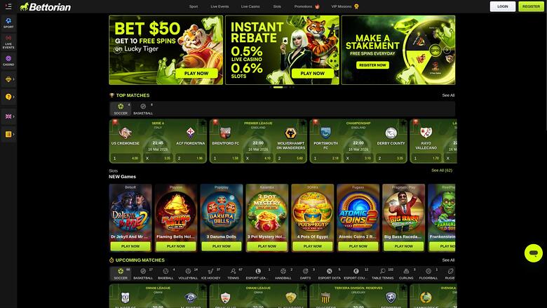 Bettorian Casino — Homepage