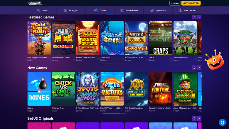 BetUS Casino — Games lobby