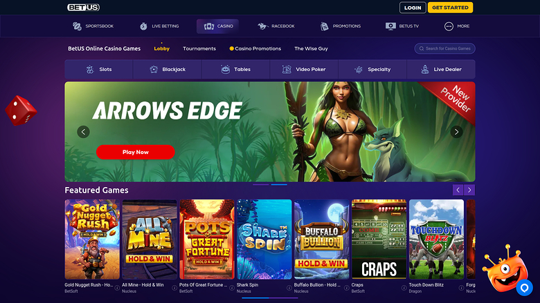 BetUS Casino — Homepage