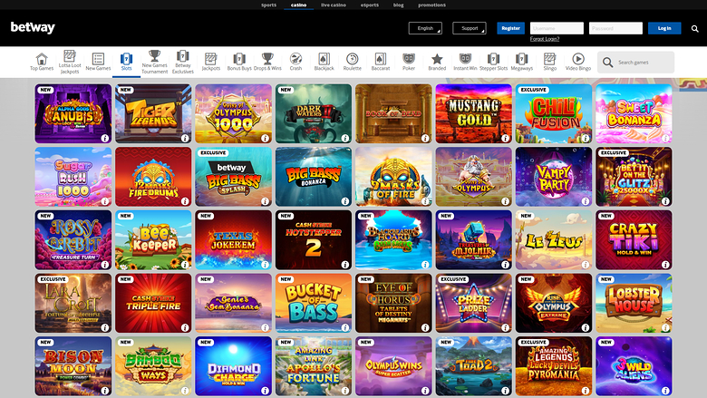 Betway Casino — Games lobby