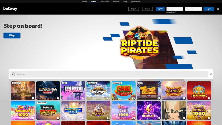 Betway Casino — Homepage