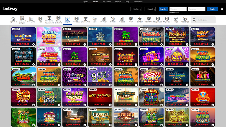 Betway Casino — Jackpot games