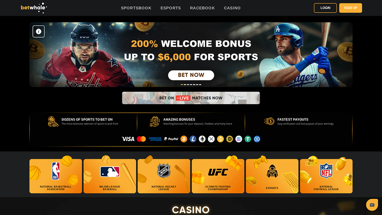 Betwhale Casino — Homepage