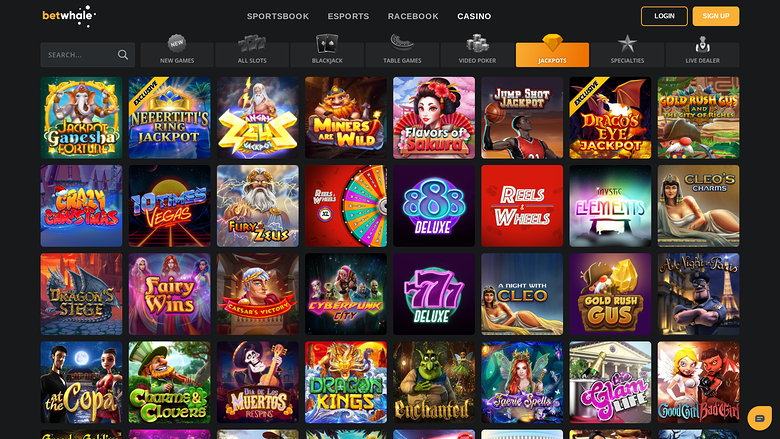 Betwhale Casino — Jackpot games