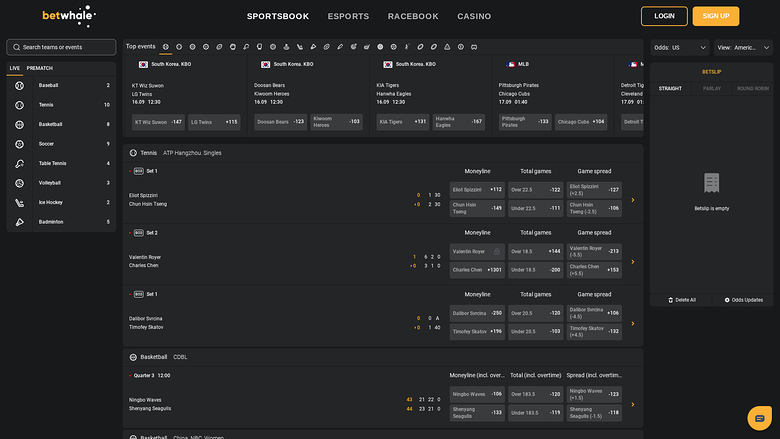Betwhale Casino — Sportsbook
