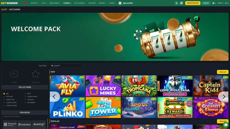 BetWinner Casino — Homepage