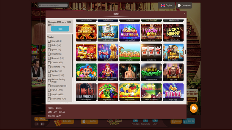 Big Azart Casino — Games by studio