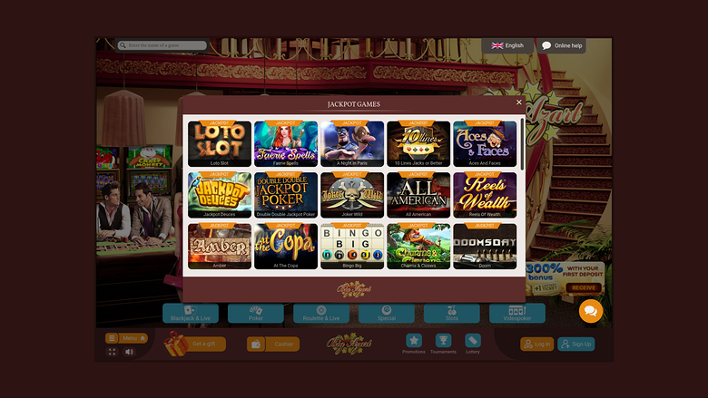 Big Azart Casino — Jackpot games