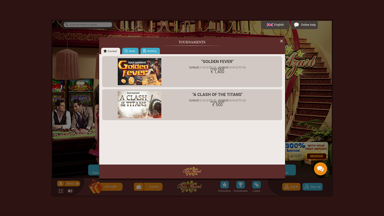 Big Azart Casino — Tournaments