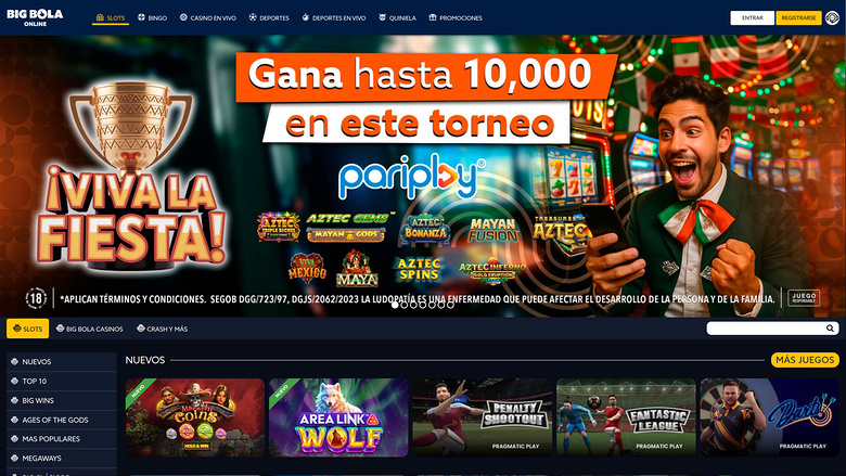 Big Bola Online — Homepage