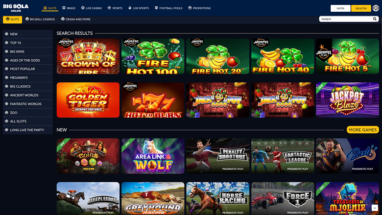 Big Bola Online — Jackpot games