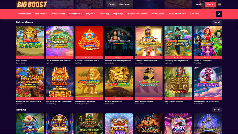 Big Boost — Jackpot games