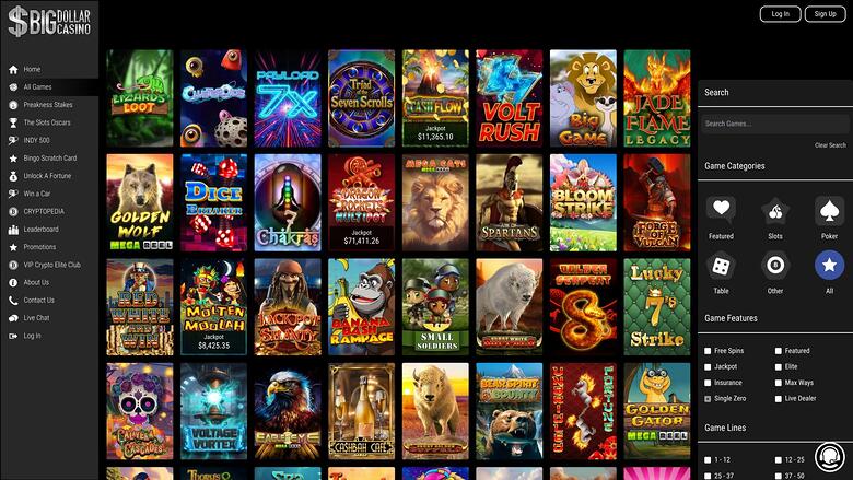 Big Dollar Casino — Games lobby