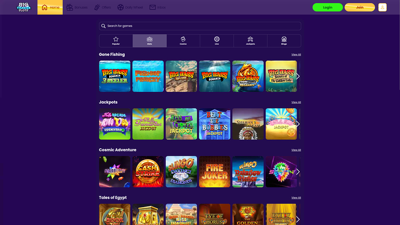 Big Thunder Slots Casino — Games lobby