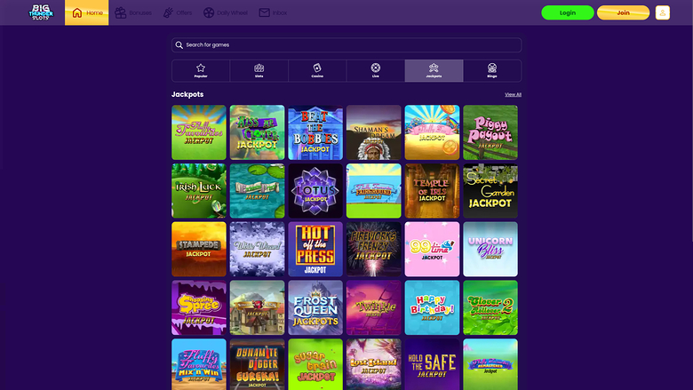 Big Thunder Slots Casino — Jackpot games
