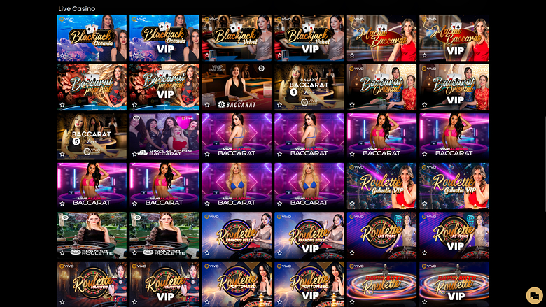 BigWins — Live dealer lobby