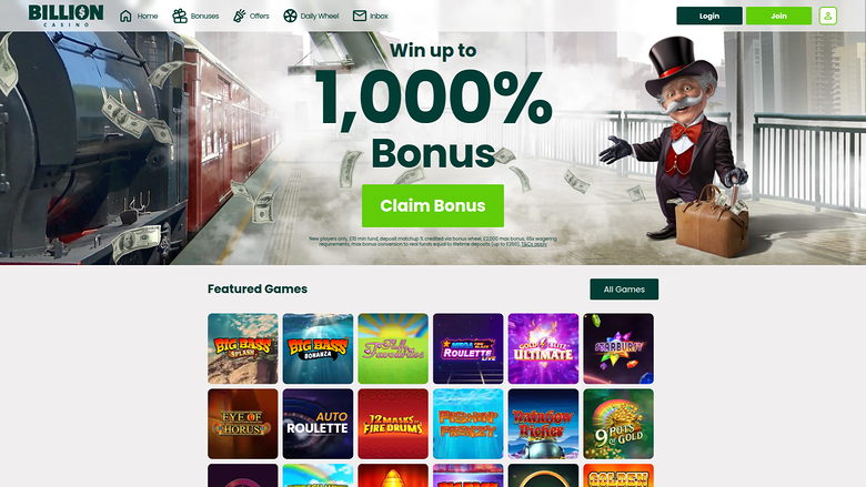 Billion Casino — Homepage